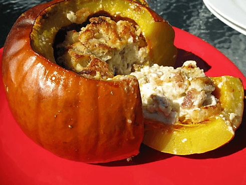 Pumpkin, Packed with Bread and Cheese