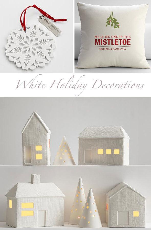 White Christmas decorations from 