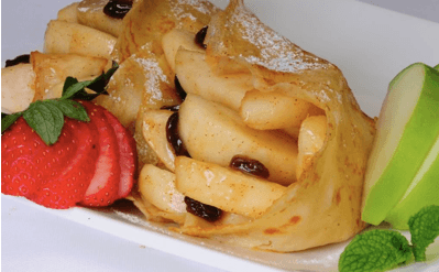 Sweet Crepes with Apple Filling 