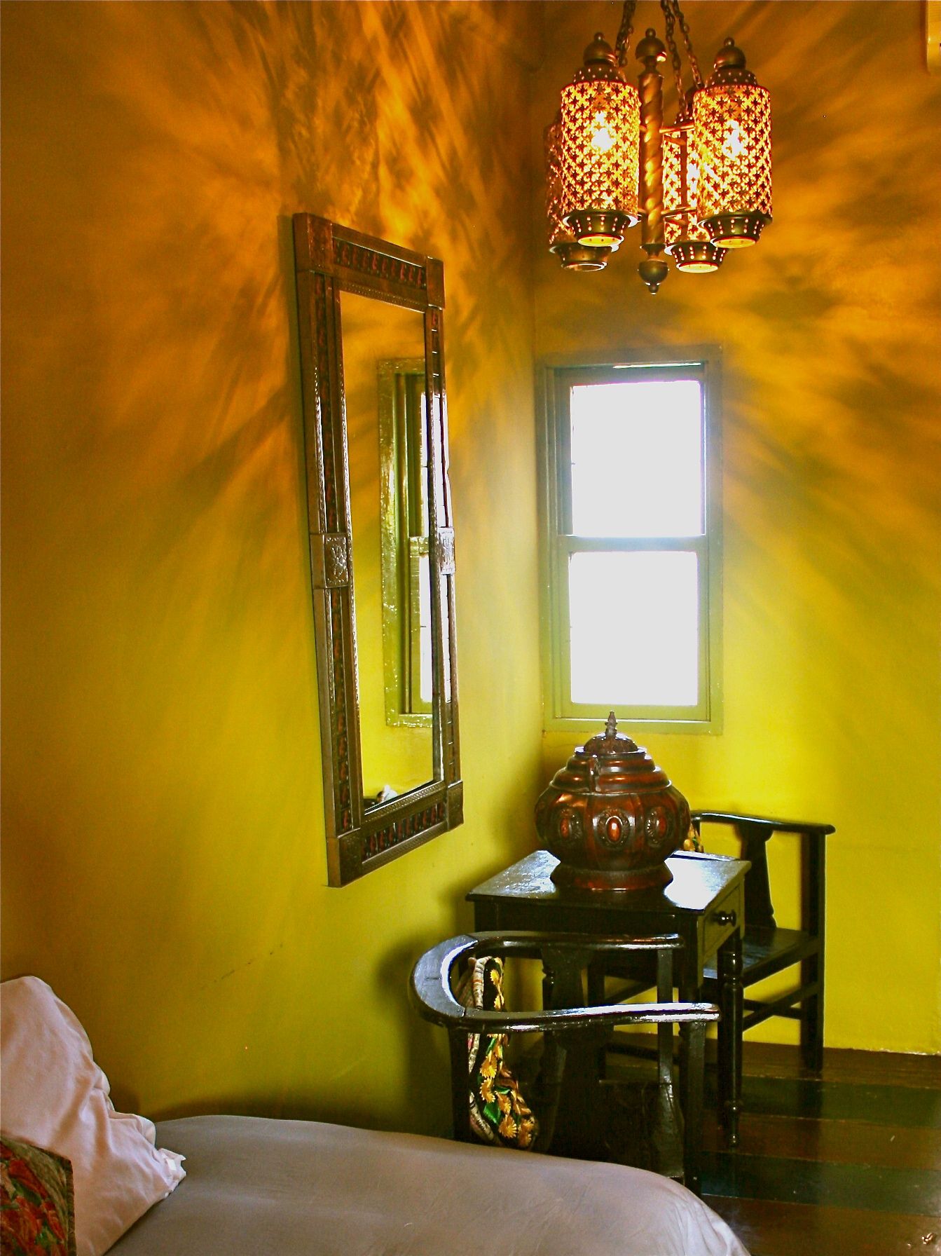 rustic Mexican lamp, Mexican decorating colors