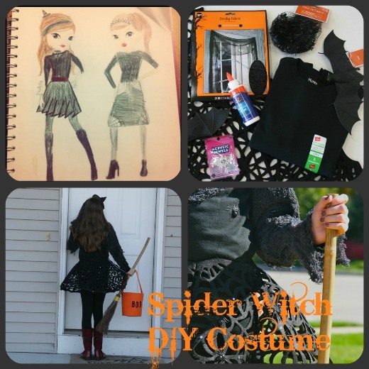 designer witch costume, DIY witch costume for Halloween, witch costume for tween girl