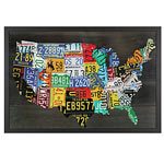 Map of USA made of license plates