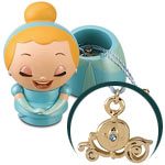 Kidada for Disney Store Wish-a-Little Cinderella Figure with Charm Necklace 