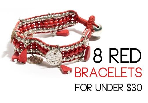 red coin bracelest, cheap bracelets, red jewelry