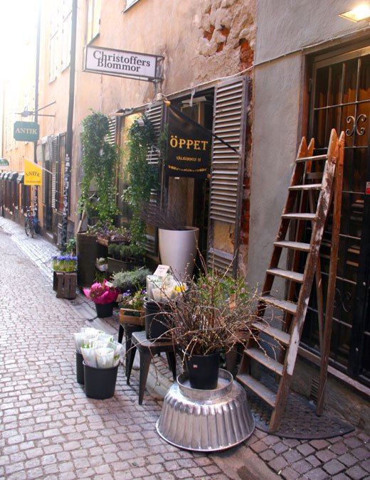 flower shop in Sweden, European flower shop photos