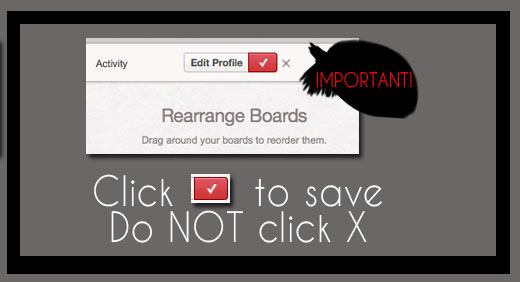 how to save the boards on the new pinterest profile page, pinterest new profile page
