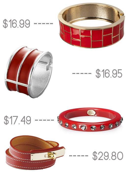 red color pop bracelets