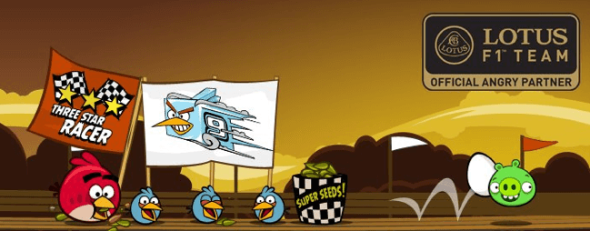 Angry Birds team Lotus F1 game