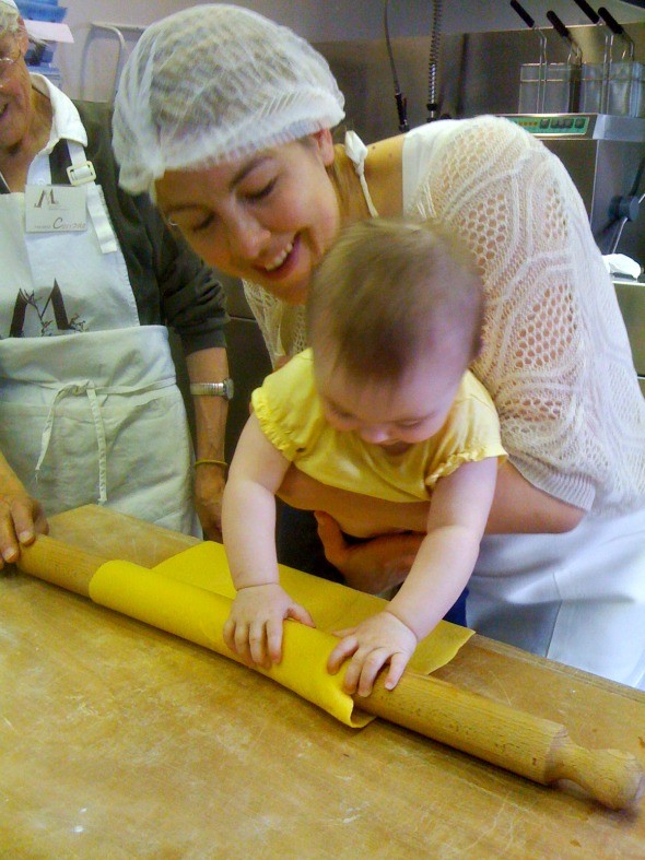 It's never too early to learn the art of making pasta as seen on https://skimbacolifestyle.com/2012/08/making-pasta-in-italy.html 