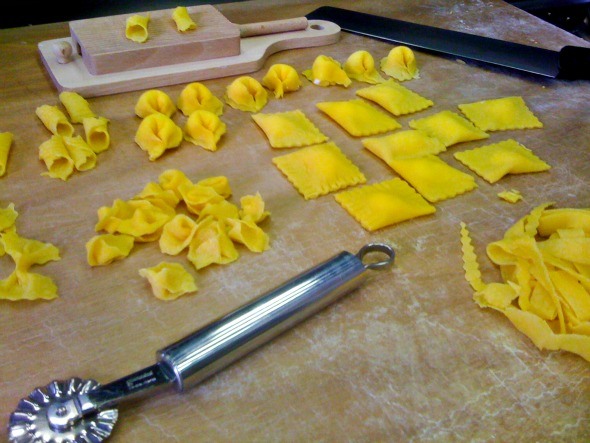 Homemade pasta at Casa Artusi as seen on https://skimbacolifestyle.com/2012/08/making-pasta-in-italy.html 