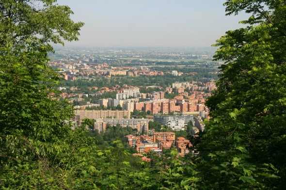 View of Bologna from the hillside