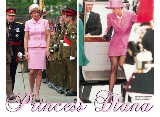 princess diana wearing pink
