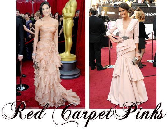 pink dresses at Oscars, Demi Moore, Louise Roe pink dress