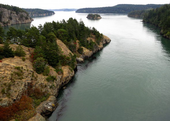 View from Bridge at Deception Pass, Seattle Washington