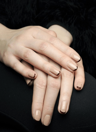 two-tone french manicure