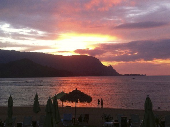 Sunset from St. Regis Princeville, Kauai