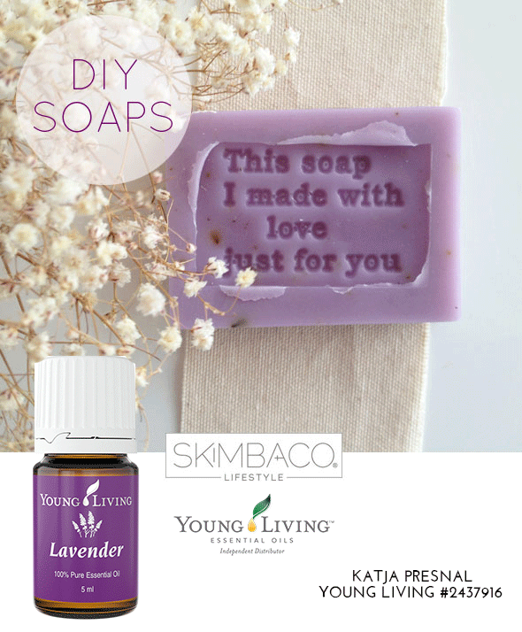 DIY lavender soaps with essential oils