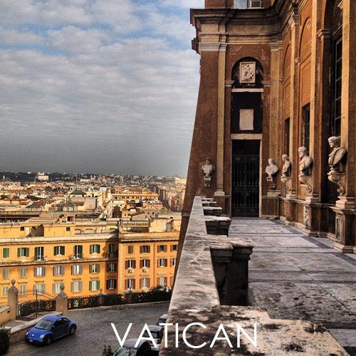 Vatican private VIP balcony. Travel photo by Katja Presnal, travel blogger on Instagram