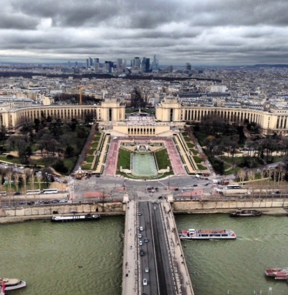 View of Jardin du Trocadero from the Summit of the Eiffel Tower 