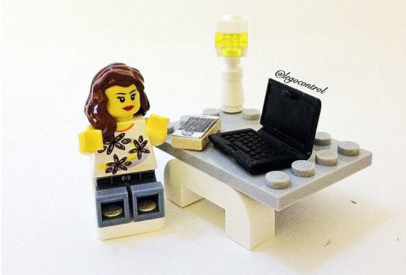 Lego figure with computer, photo by @legocontrol via http://instagram.com/legocontrol