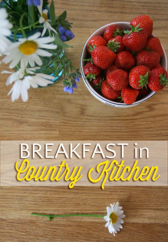 Breakfast in country kitchen
