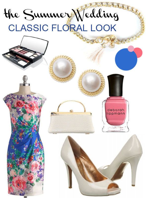 Summer wedding look: classic floral