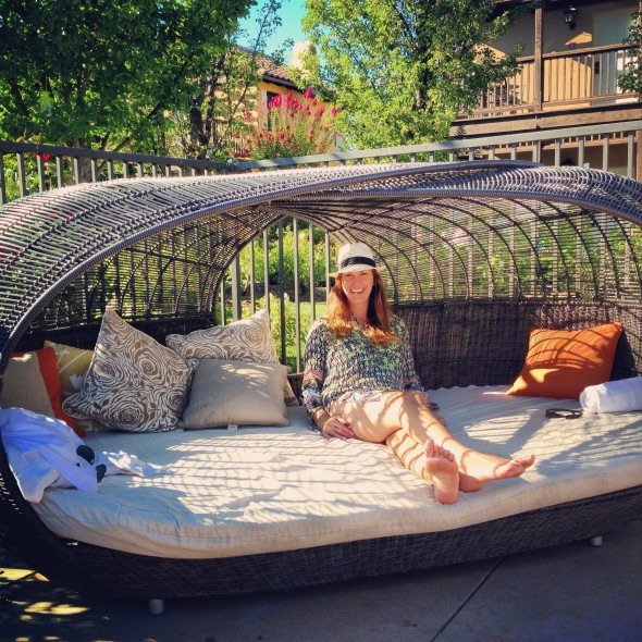 Lounging by the pool at The Lodge at Sonoma 