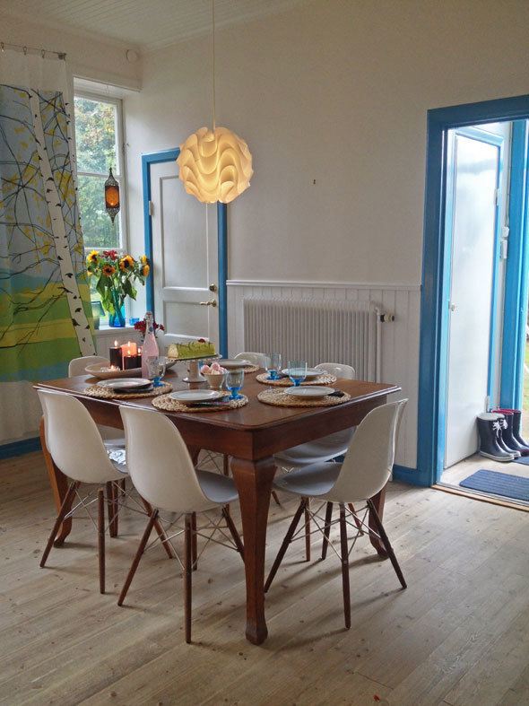 Scandinavian kitchen with Eames chairs