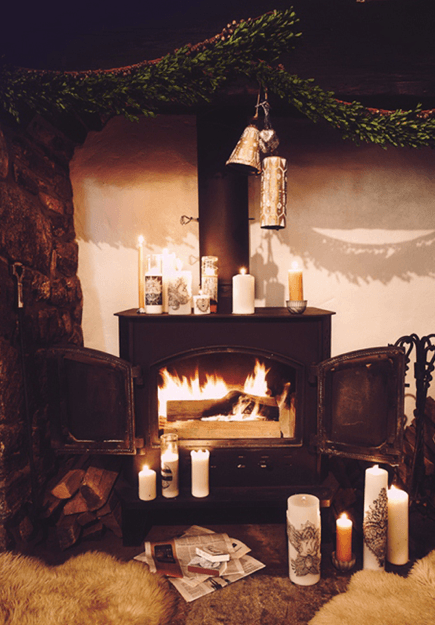 chalet fireplace