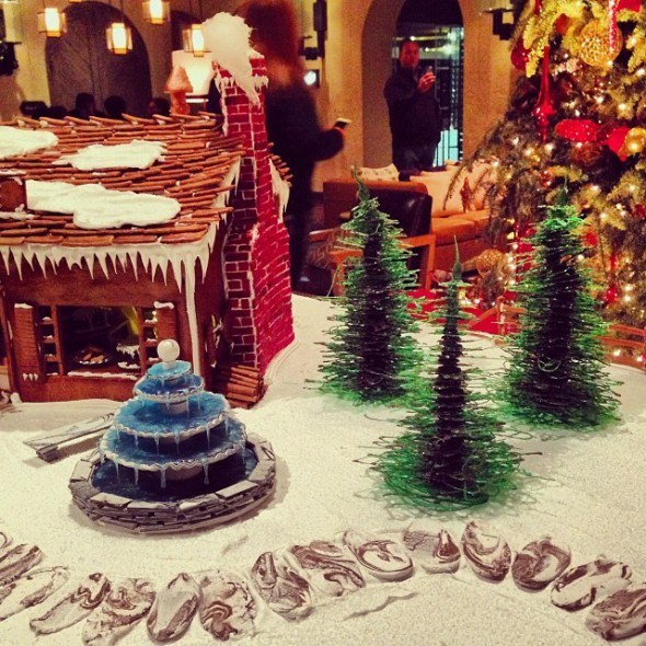 gingerbread house. photo by @therichlifeonabudget on Instagram