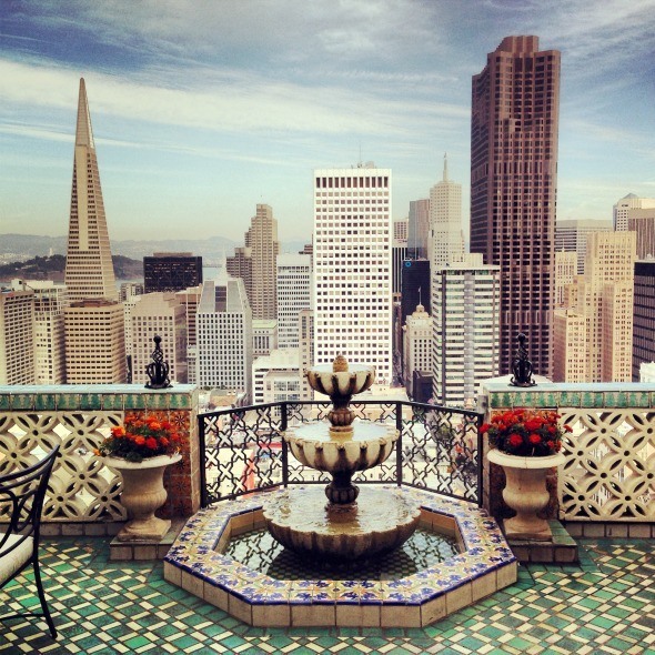 The View from The Fairmont San Francisco Hotel's Penthouse Suite