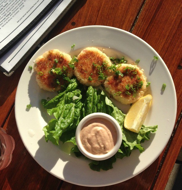 Crab Cakes at Moonstone Beach Bar and Grill 