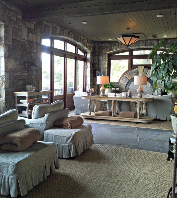 Old Edwards Spa lounge in Highlands, N.C. has the Sweet Metamorphosis using herbs from the garden