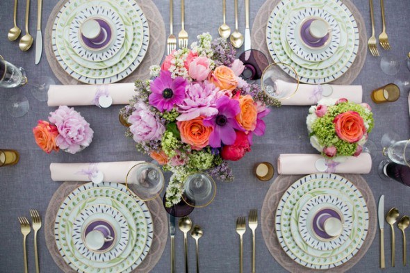 mothers day and spring table setting