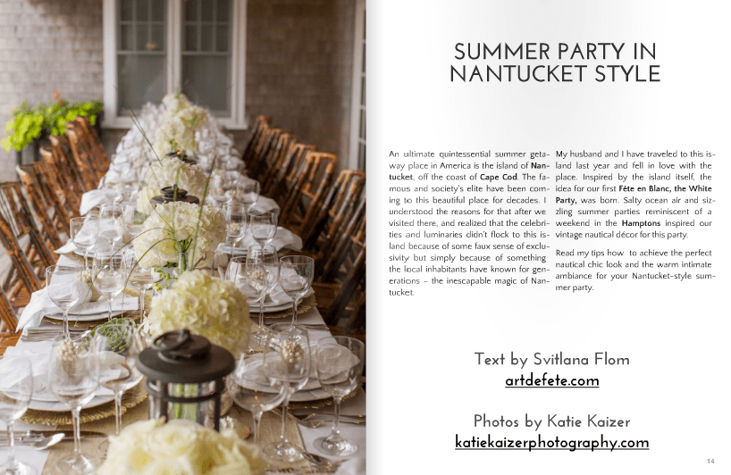 Nantucket party ideas from Art De Fete