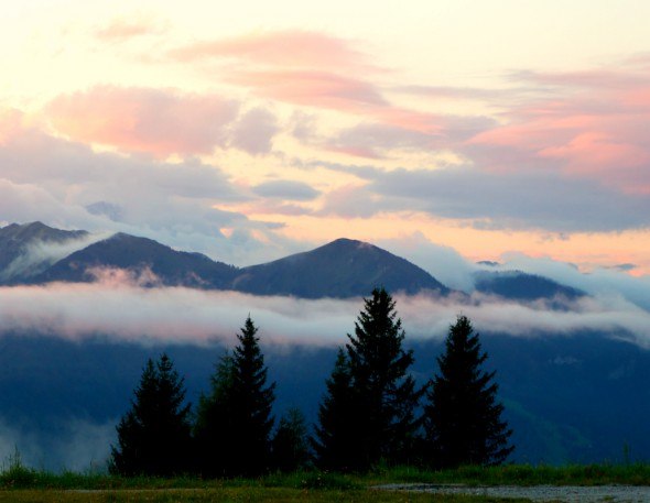 Cerkno hills in Slovenia
