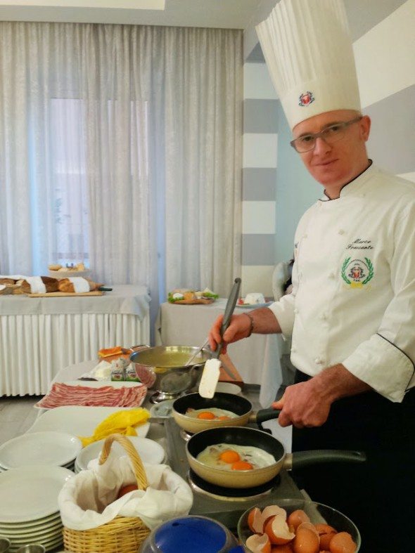 breakfast cooked to order at Hotel Nettuno