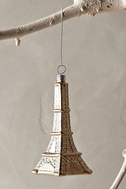 eiffel tower glass ornement - paris themed christmas gifts