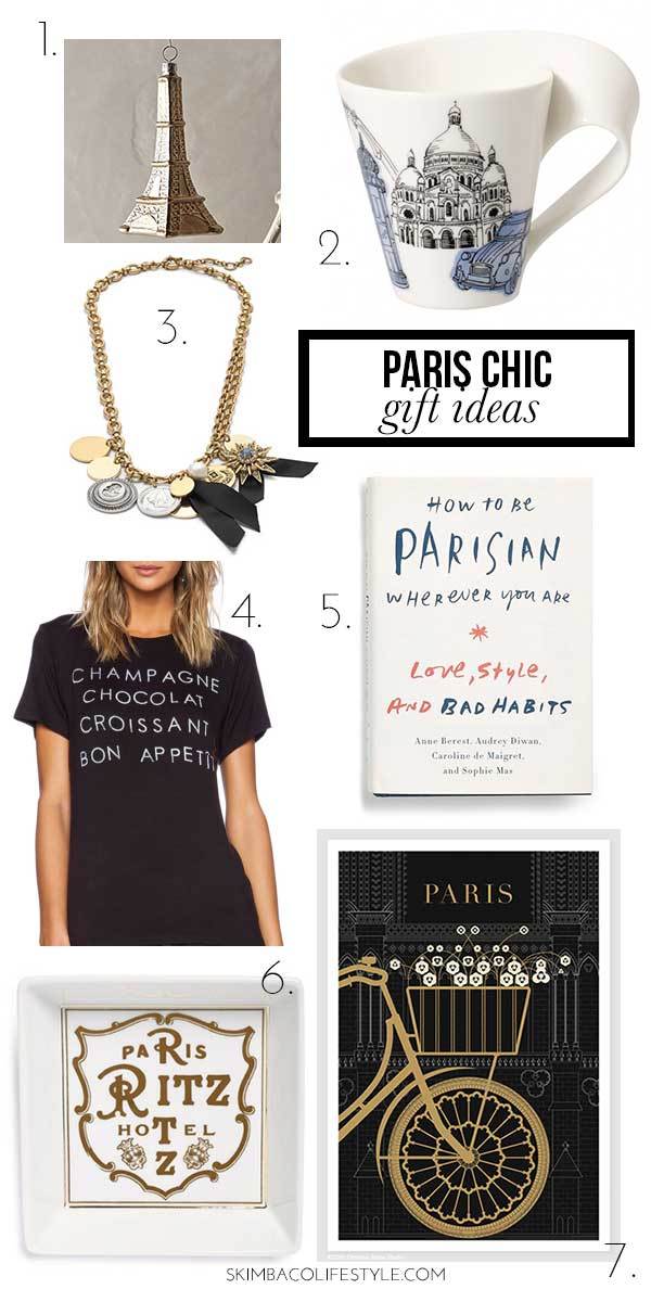 Paris themed Christmas gift ideas. Gift some Paris style!