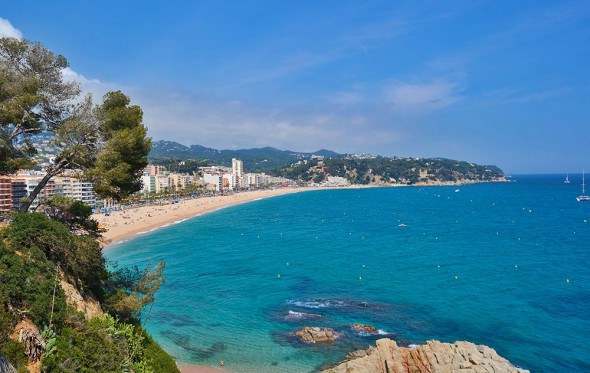 Lloret de Mar beach in Spain