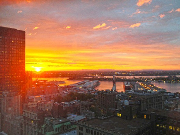 Montreal sunrise at Intercontinental Hotel