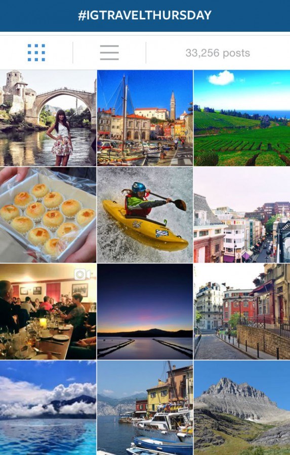 Use #IGtravelThursday hashtag on Instagram for your travel photos on Thursdays!