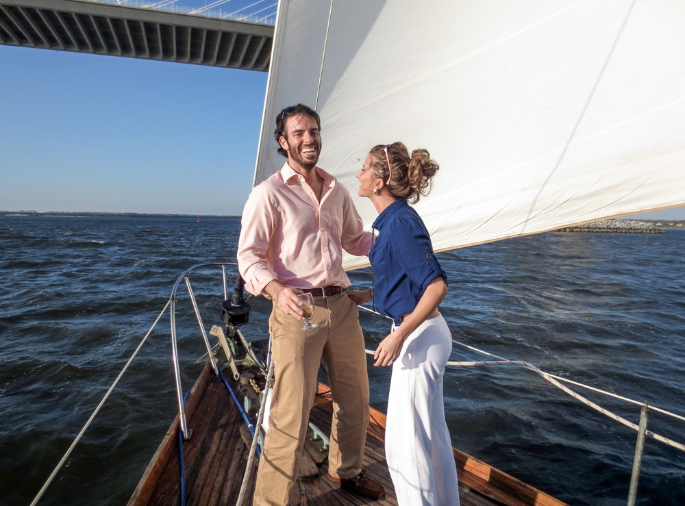 Sailing Charleston Nomadic Newlyweds