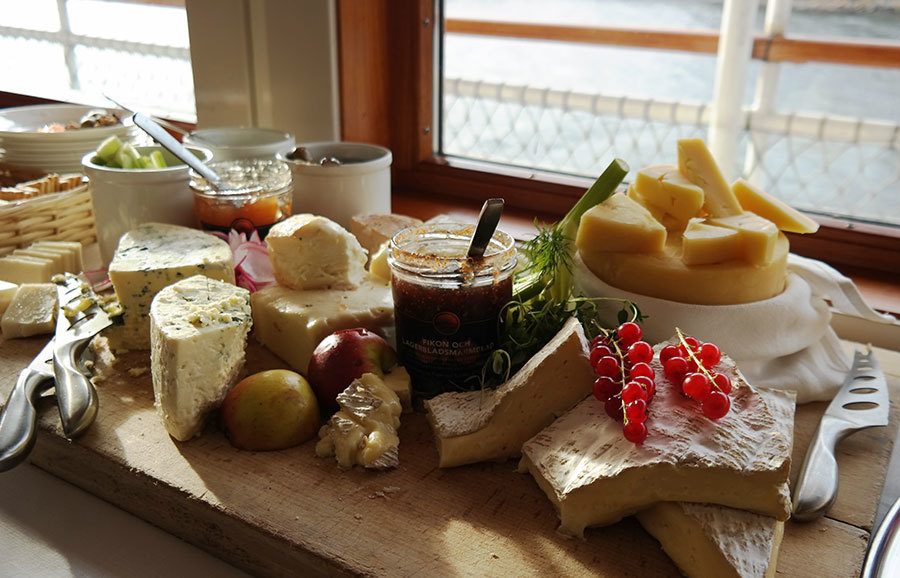 Cheese selection in Swedish Smörgåsbord | Travel feature by @skimbaco