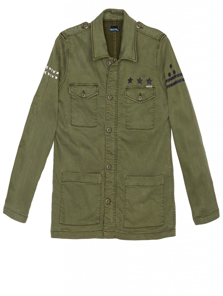 mother military-green cargo jacket