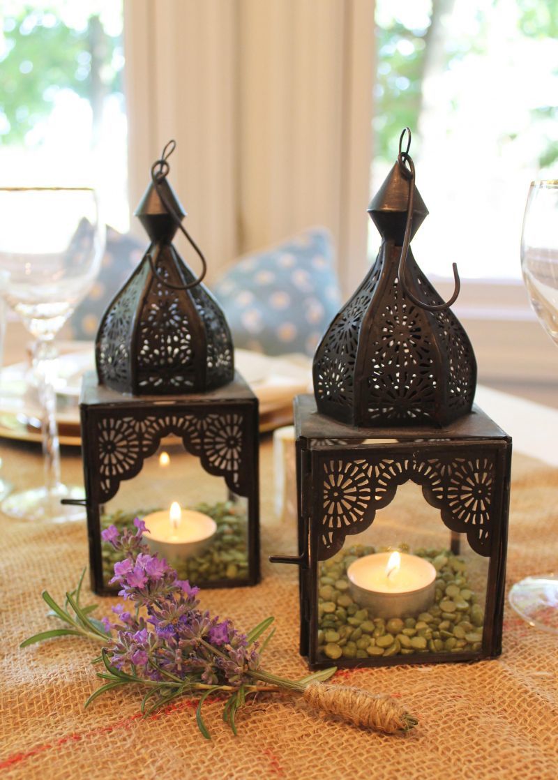 Table Setting Details with Moroccan lanterns