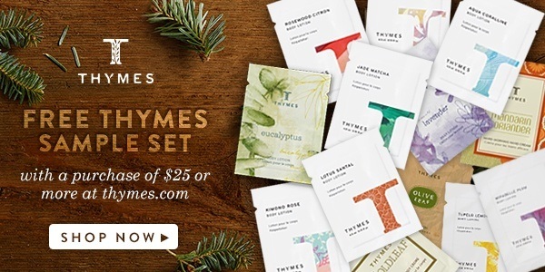 Get a free Thymes sample set now with a $25 purchase! use code TRADITION5