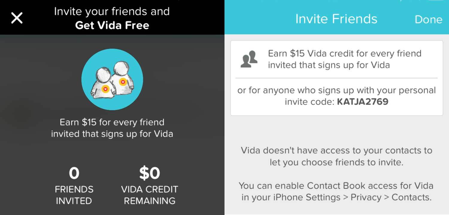 Get Vida free -- or get this credit right now