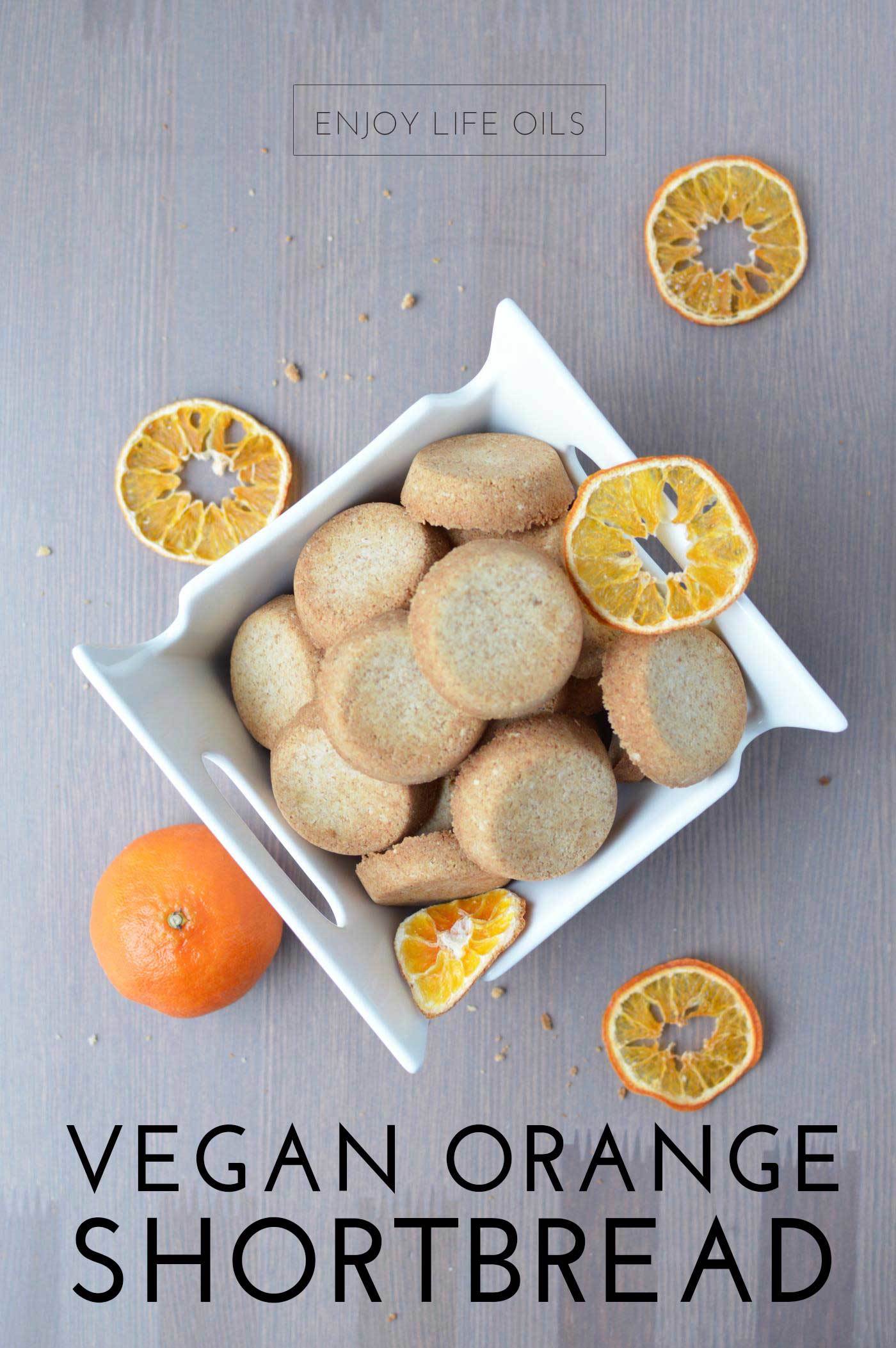 vegan orange shortbread recipe with orange essential oils via @skimbaco