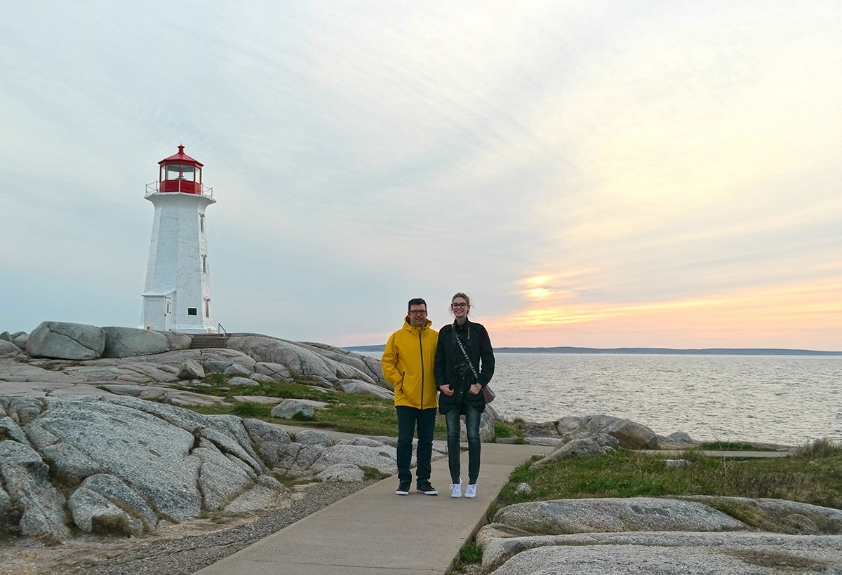 Peggy's Cove sunset with dad